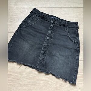 CALVIN KLEIN Denim Button Up Skirt Black 26